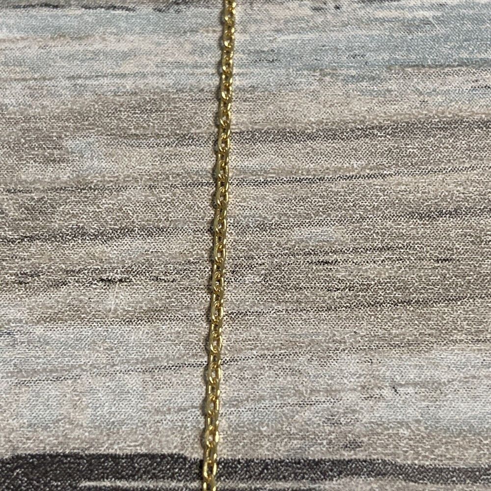 Dainty Bar Pendant Necklace gold Tone Chain 15" NWOT - Picture 4 of 7